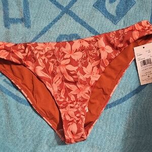RVCA Coral and Pink Floral Bikini